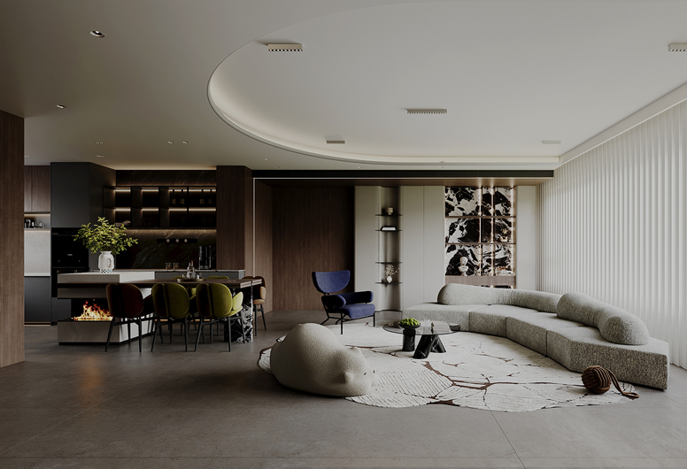 180㎡ 轻奢风格 昆仑赋