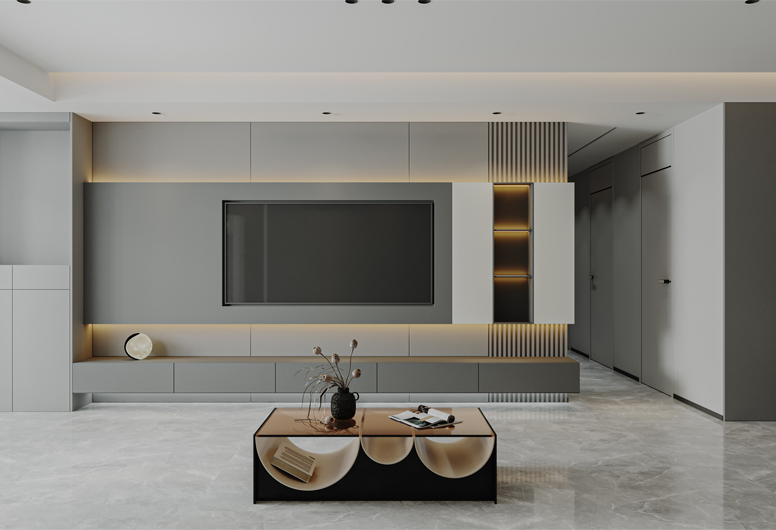 东鸿艺境-轻奢风格-105平